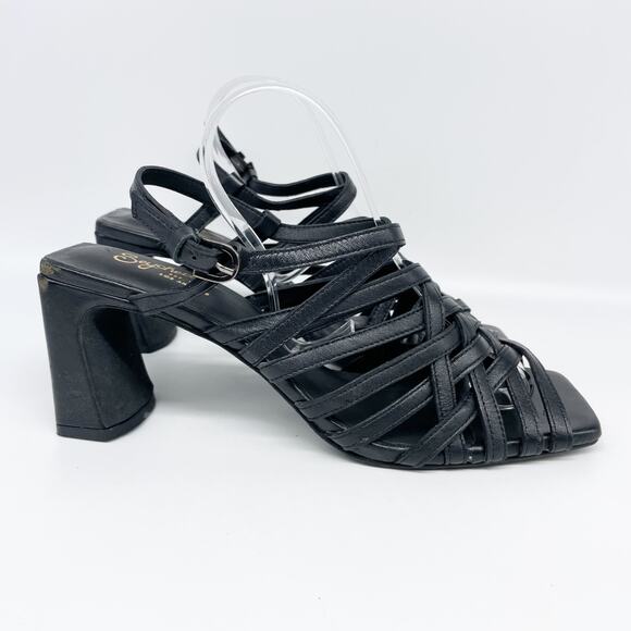 Seychelles Women's Charter Strappy Sandals Block Heel Square Toe Black Size 9 - Picture 3 of 12